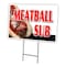 Signmission Meatball Sub Yard Sign & Stake outdoor plastic coroplast window, C-2436 Meatball Sub C-2436 Meatball Sub - alternate 1